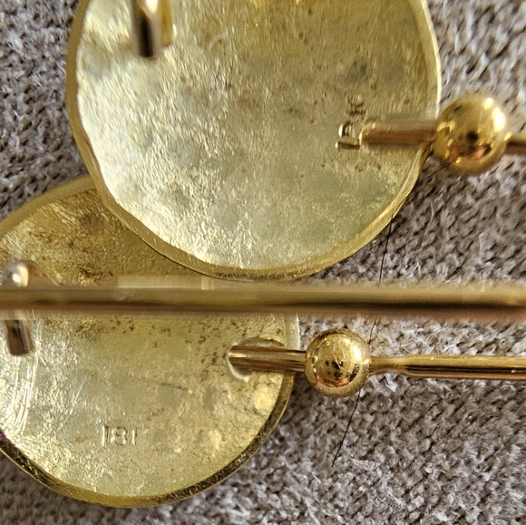 18K Yellow Gold Polkadot McGurrin Studio Earrings - Picture 13 of 15